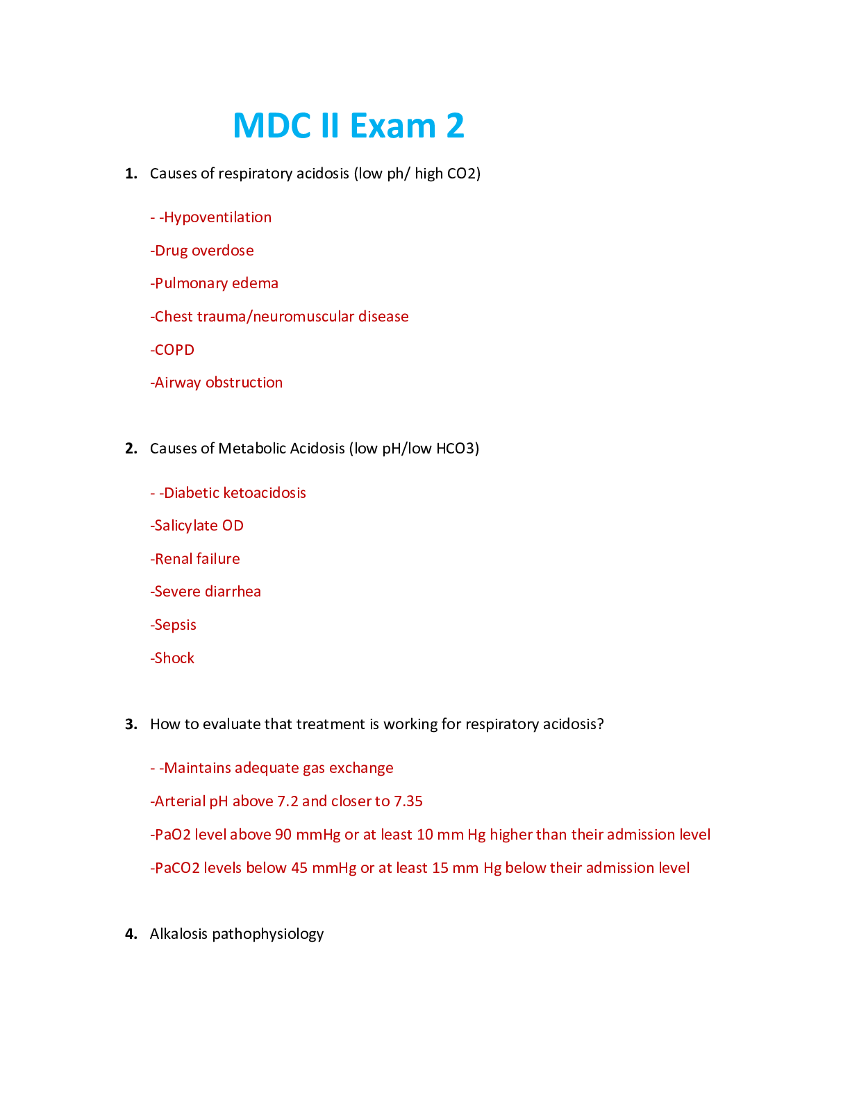 Preview image for NUR 2392 / NUR2392: Multidimensional Care II / MDC 2 Exam 2 Review (2021/2022) Rasmussen College